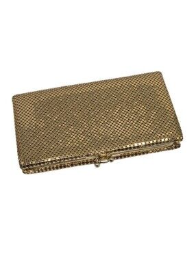 Vintage Full Length Metal Mesh Wallet Gold Tone